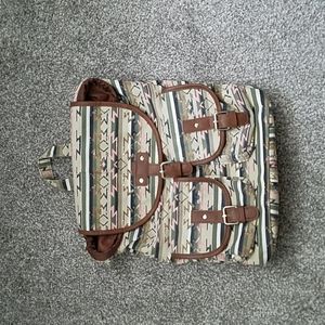 Aztec Print Faux Leather Mini Backpack